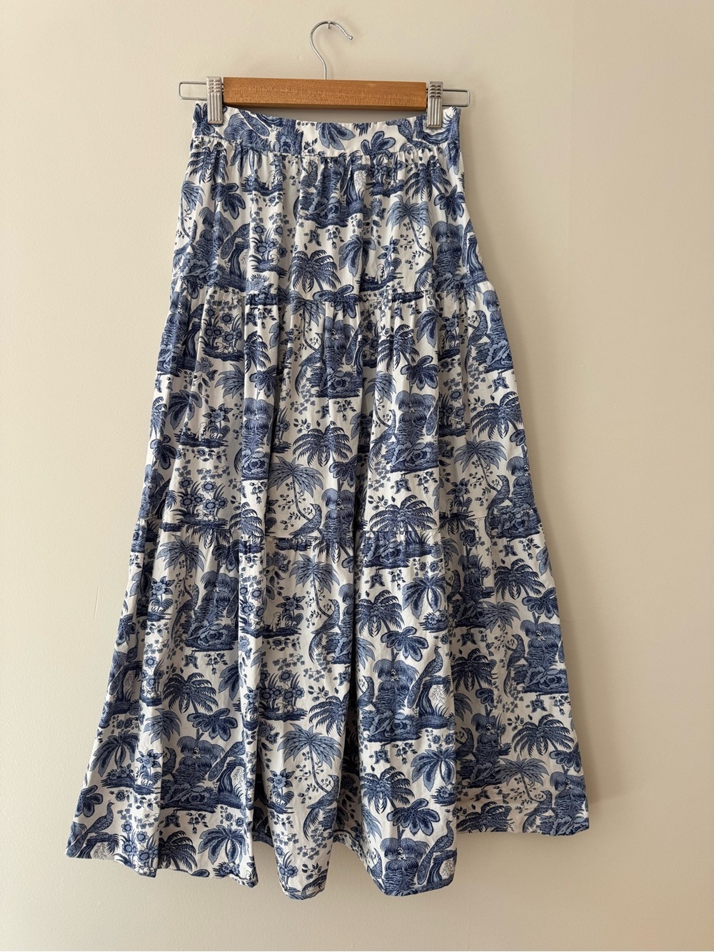 STAUD Sea Skirt in Blue Toile 0